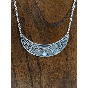 Mickie Mueller MM Rhiannon Epona 925 Sterling Silver Necklace Moonstone Horse